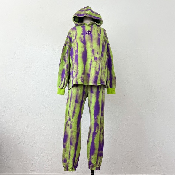 I.AM.GIA Tatiana Sweatsuit Matching Set Green Purple XS - Picture 3 of 9
